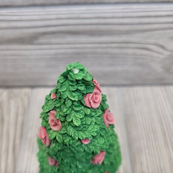 Dept 56 Spring Easter Topiary Flowering Tree Pink Roses Snowbunnies Fairy Gard 1 - Picture 7 of 7